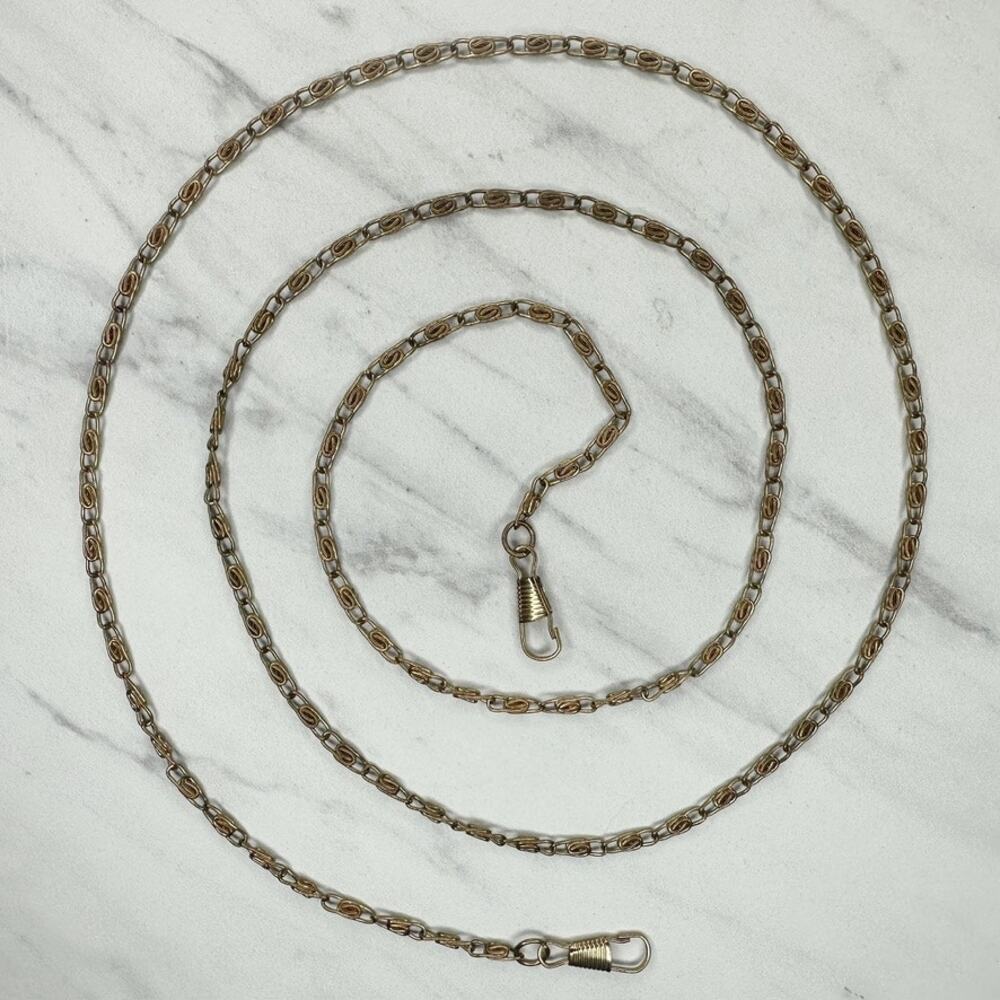 Skinny Gold Tone Swirl Chain Link Purse Handbag Replacement Strap ✨